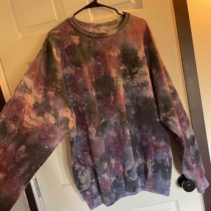 Urban Outfitters Renewal Recycled Lave Tie-Dye Sweatshirt